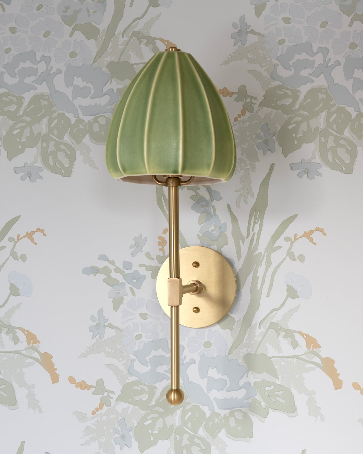 Matte Meadow Moss with Hewn Brass 