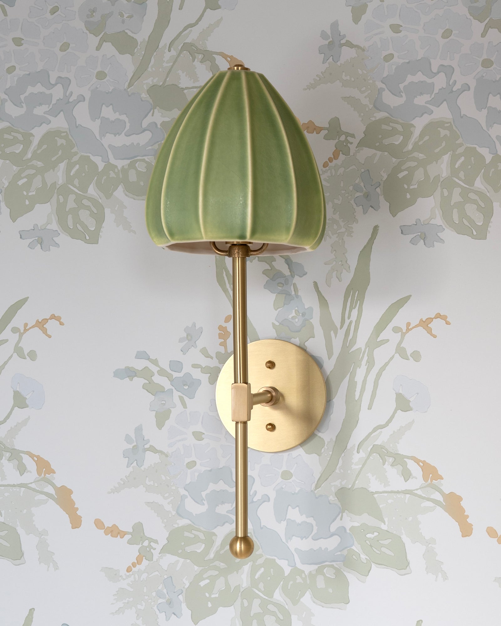 Matte Meadow Moss with Hewn Brass 