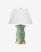 Edamame On a Gold Stand With 14" Empire Shade