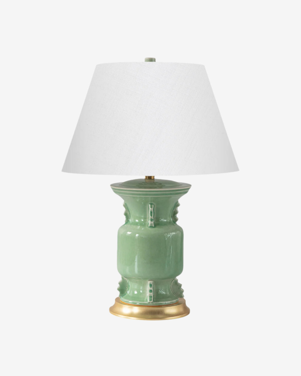 Edamame On a Gold Stand With 14" Empire Shade