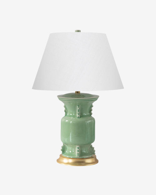 Edamame On a Gold Stand With 14" Empire Shade