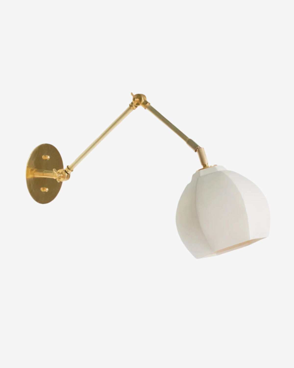 Chalk White with Hewn Brass