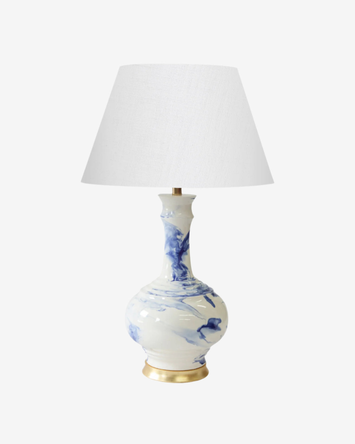 Marbleized Navy with Gold Stand and 16" Empire
