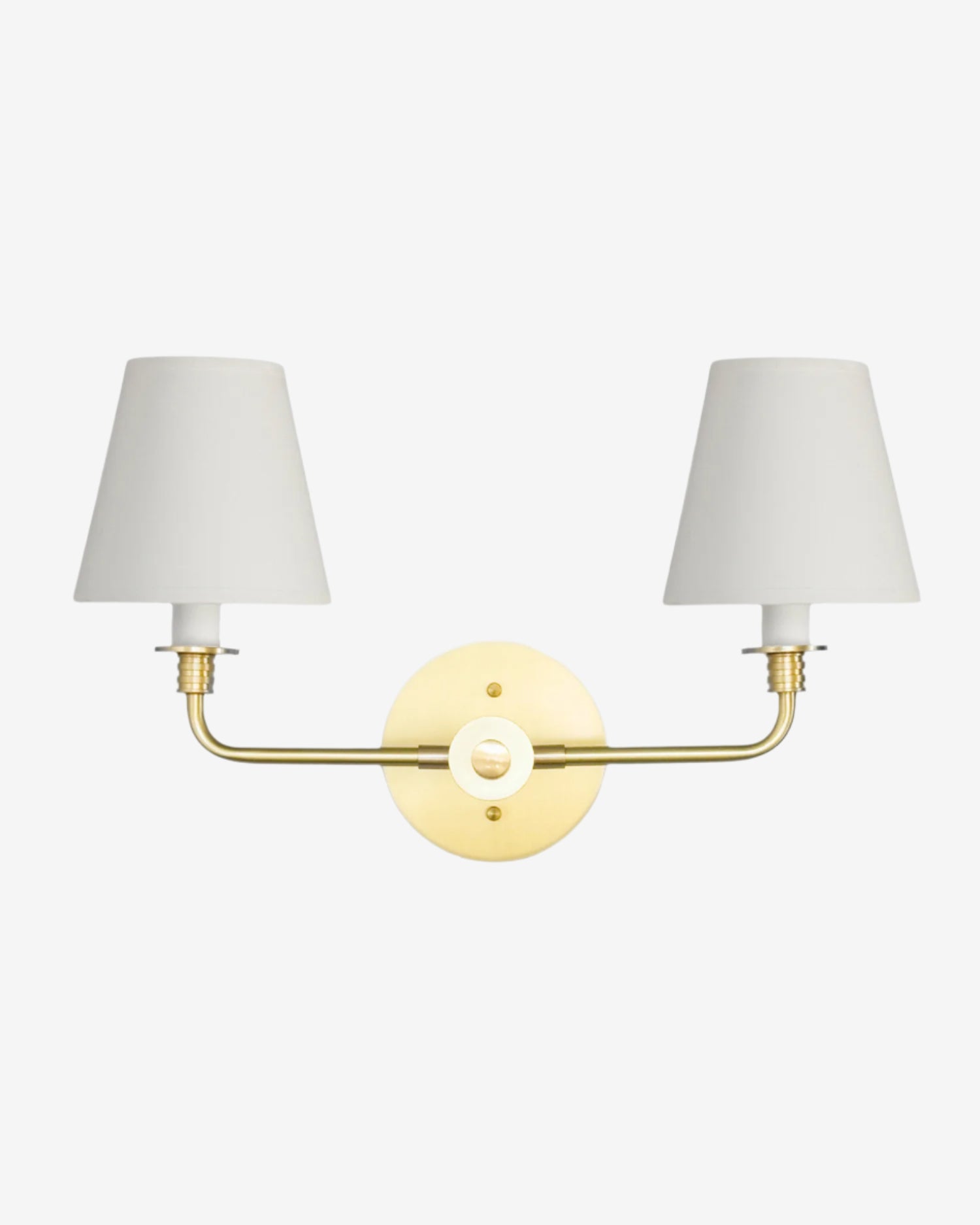 Classic Double Candlestick in Hewn Brass