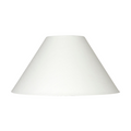 20" Off-White Linen Coolie Shade - Polished Nickel