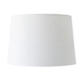 16" Off-White Linen Drum Shade - Polished Nickel