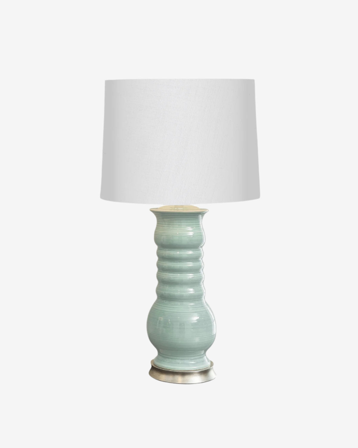 Blue Celadon on Warm Silver Stand with 14" Drum