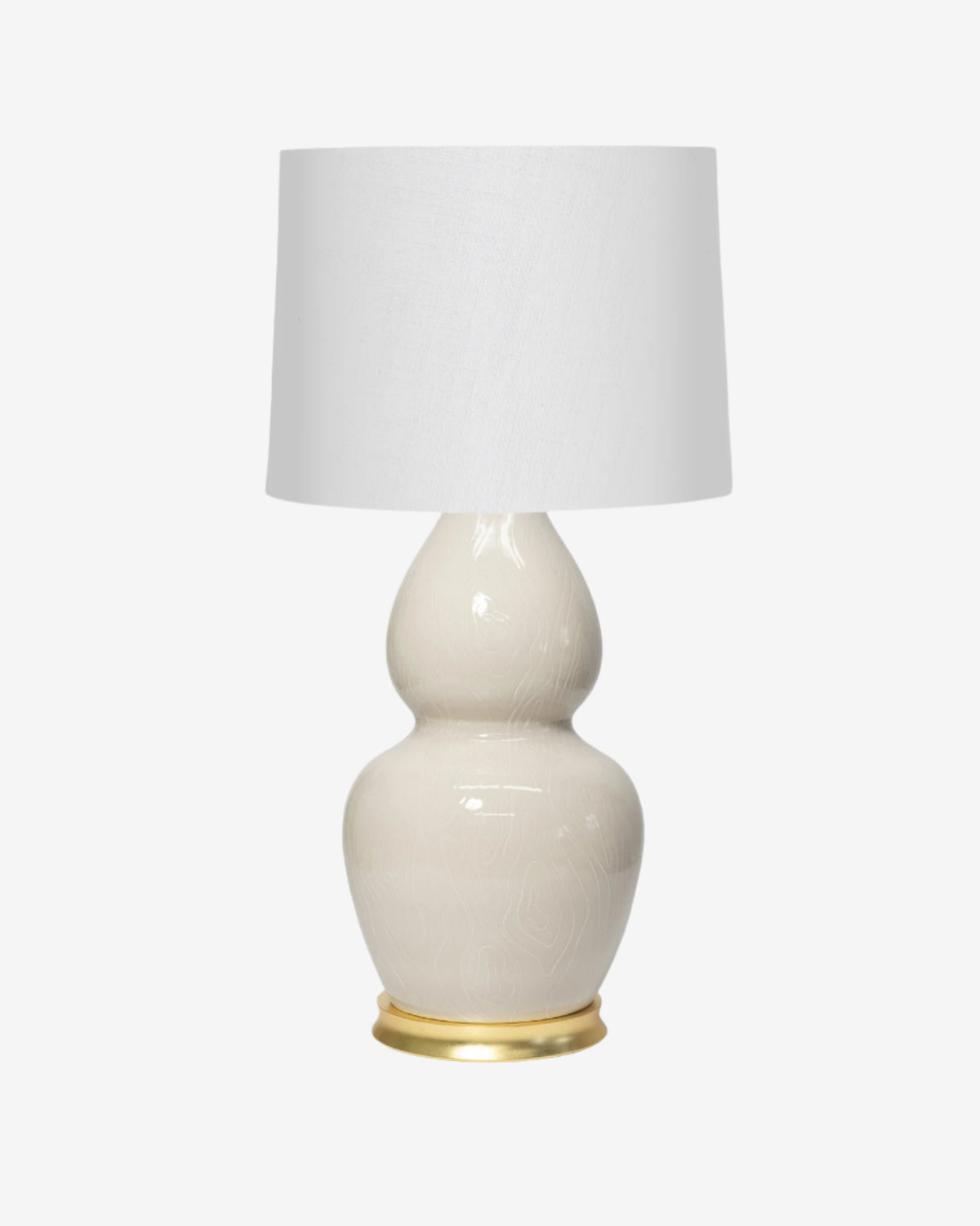 White on Gold Stand with 18&quot; Drum