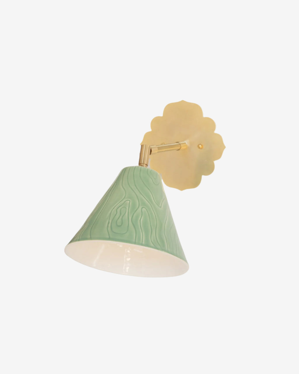Edamame Faux Bois with Hewn Brass
