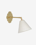 White with Hewn Brass