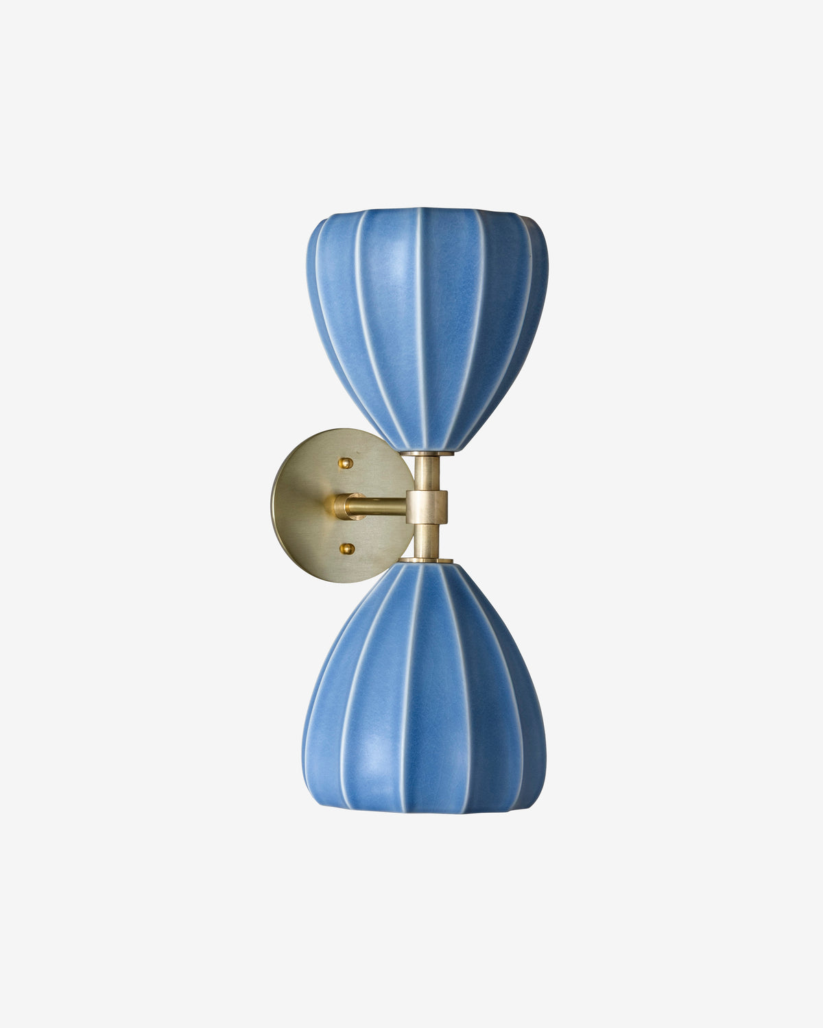 Matte Glacial Blue with Hewn Brass Hardware