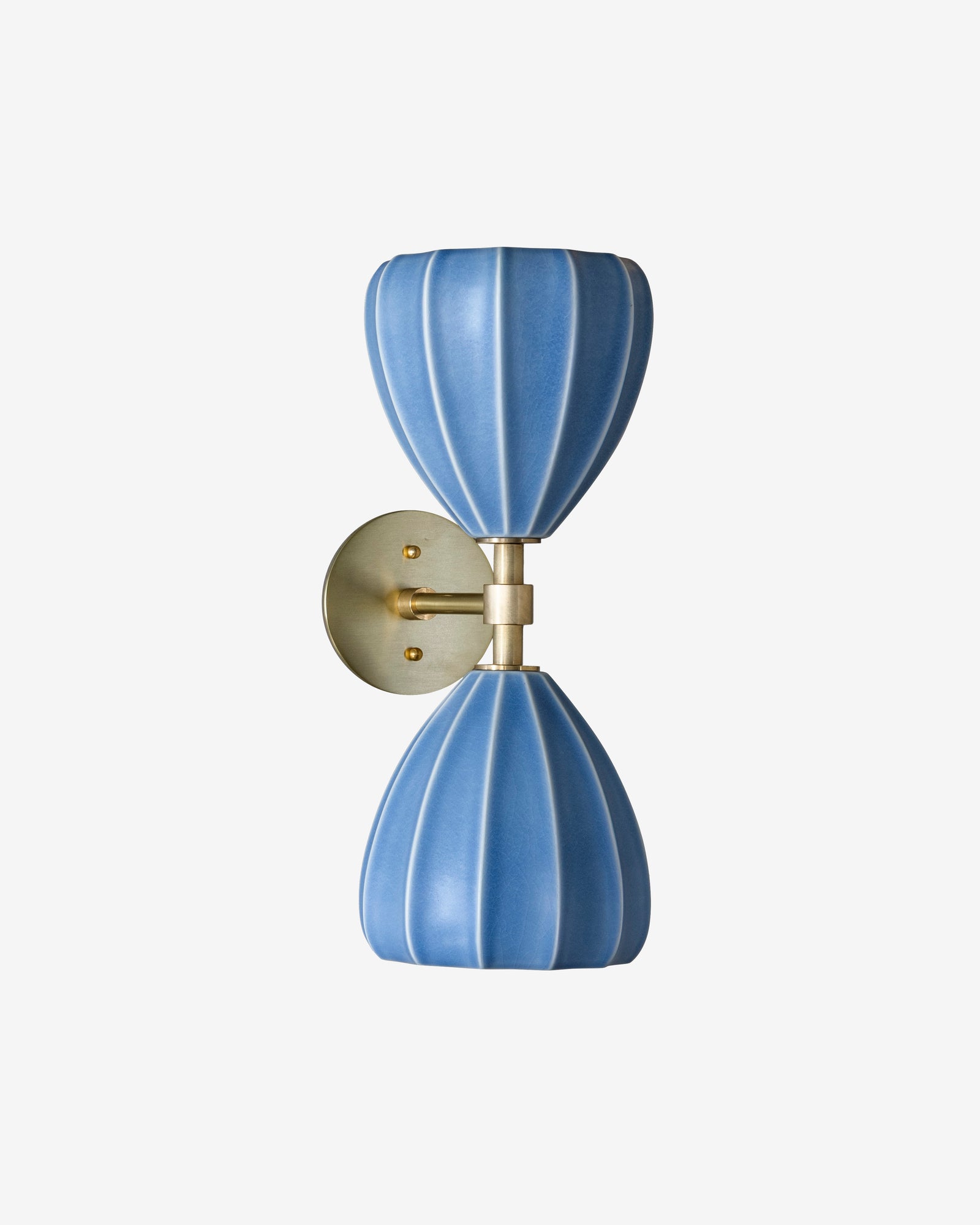 Matte Glacial Blue with Hewn Brass Hardware