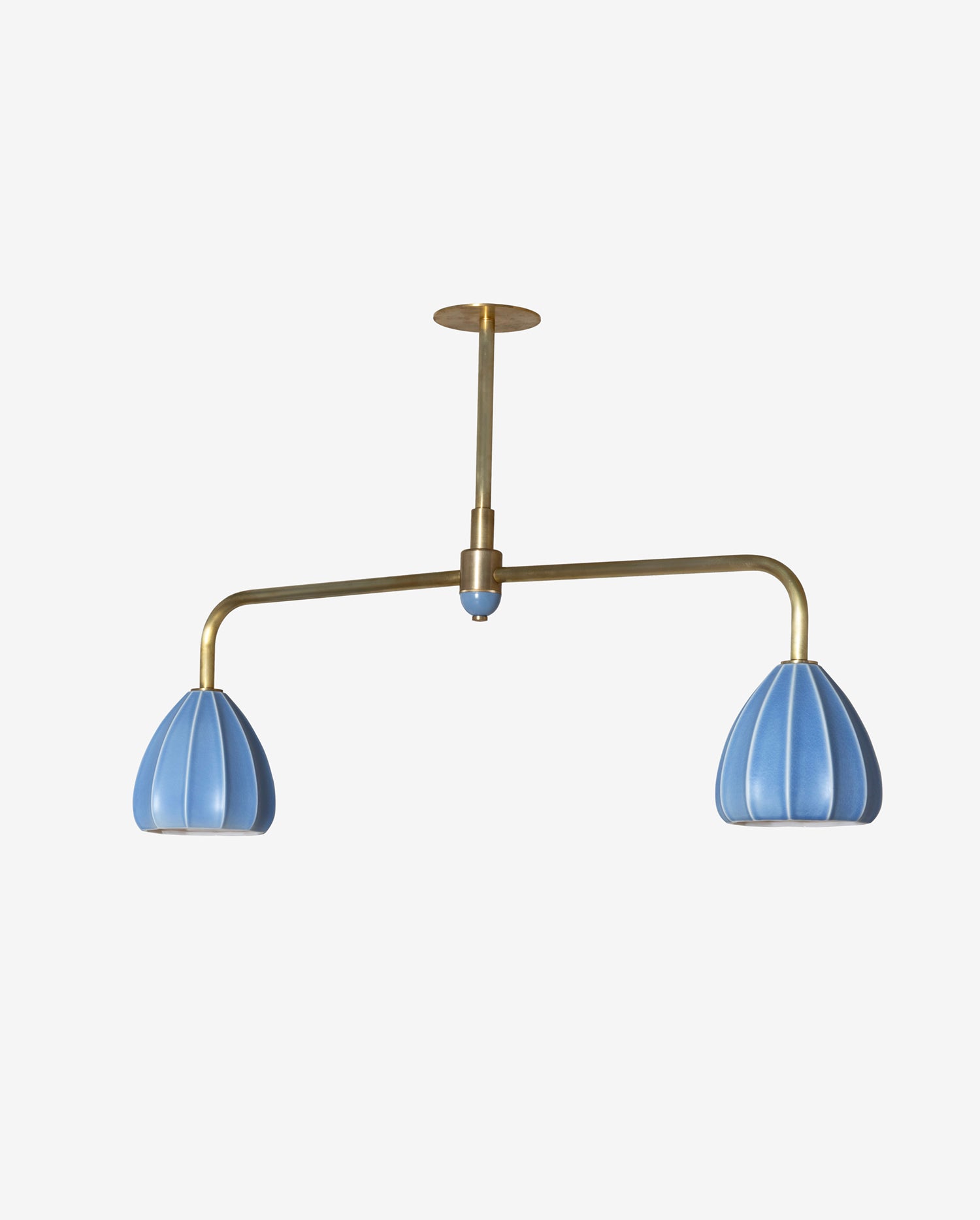 Matte Glacial Blue with Hewn Brass Hardware
