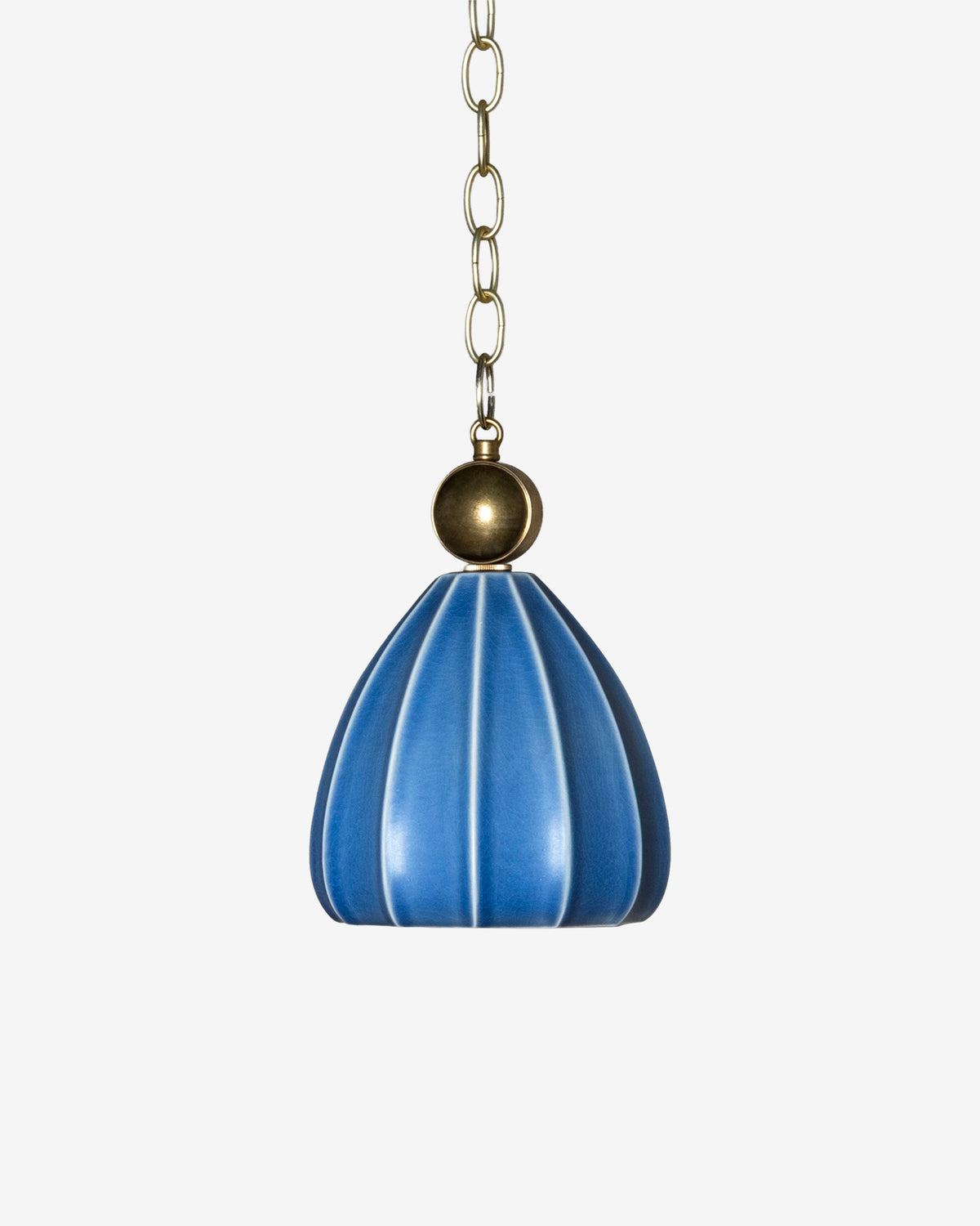 Matte Glacial Blue with Hewn Brass Hardware