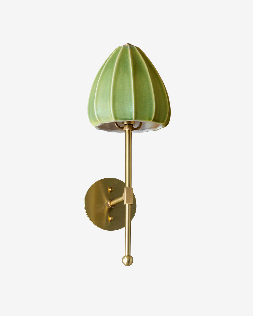 Matte Meadow Moss with Hewn Brass 