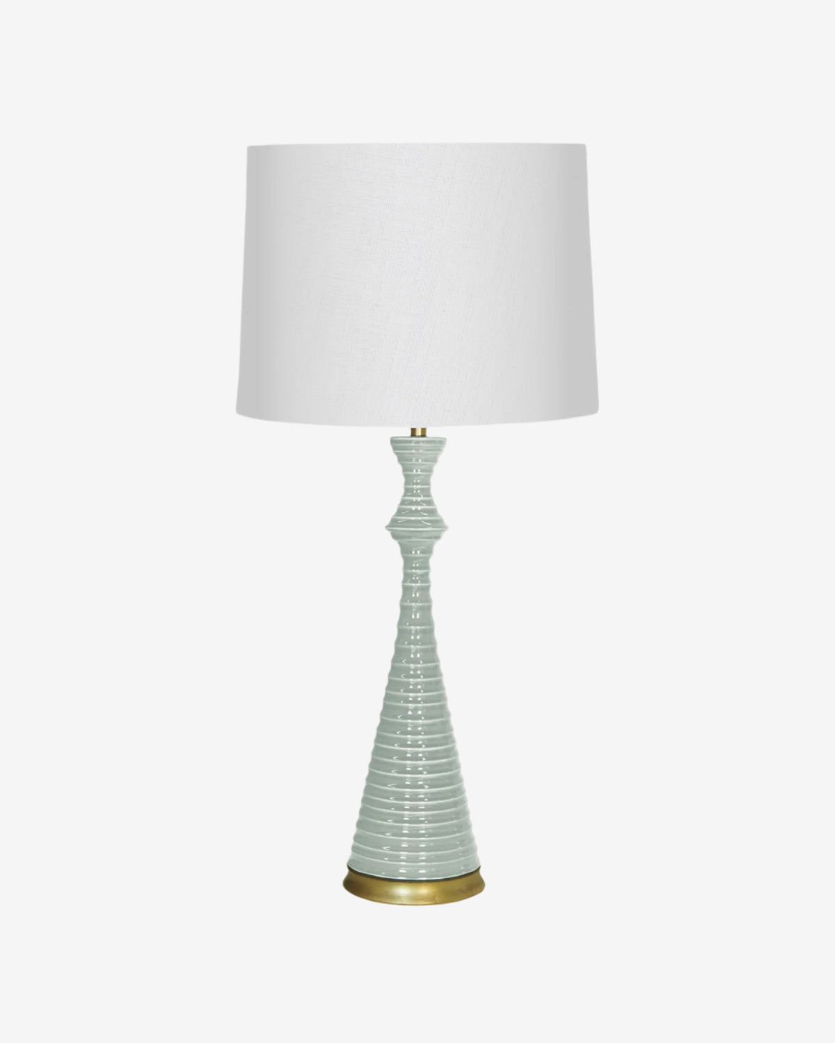 Blue Celadon on Gold Stand with 16" Drum