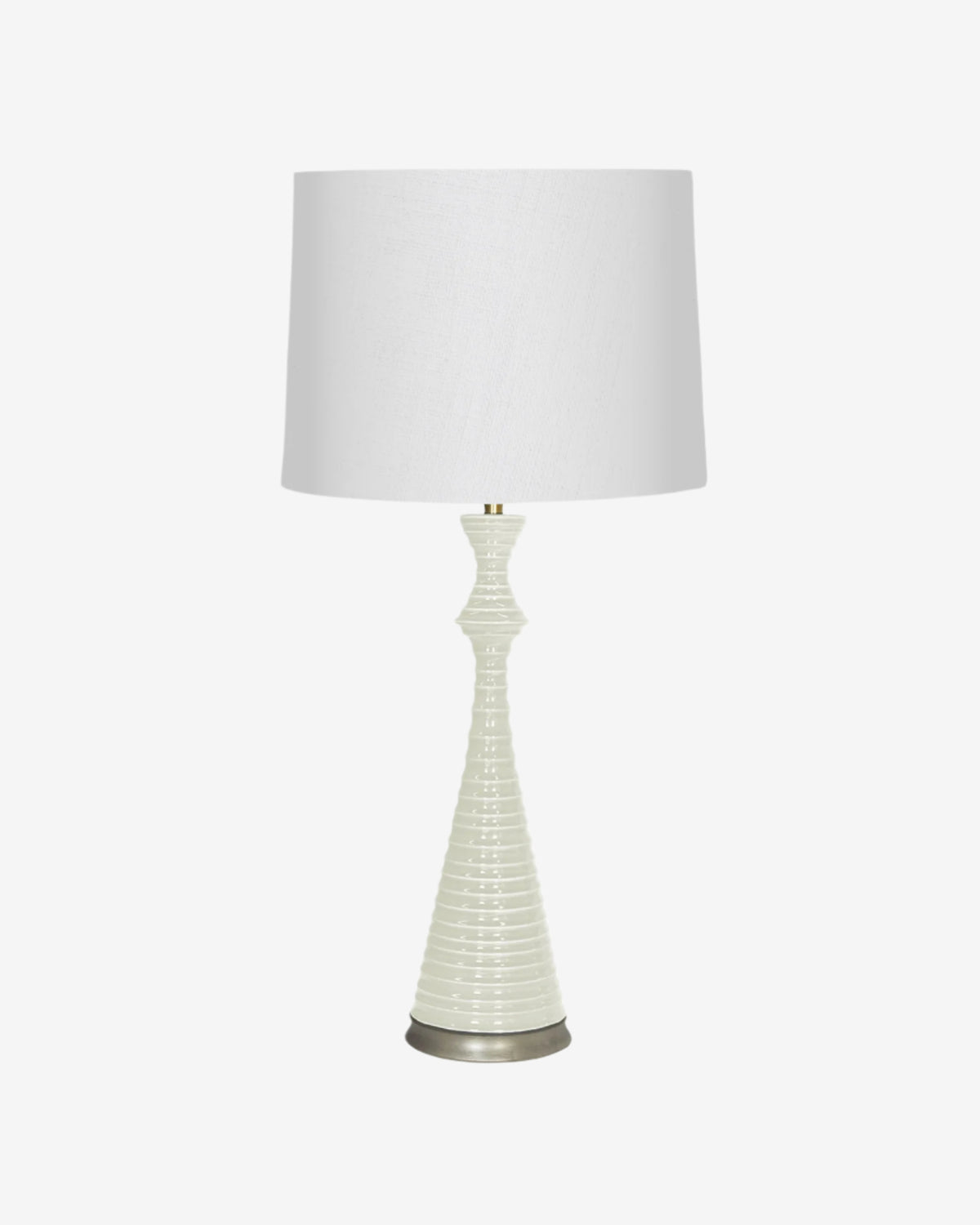 White Parchment on Warm Silver Stand with 16" Drum