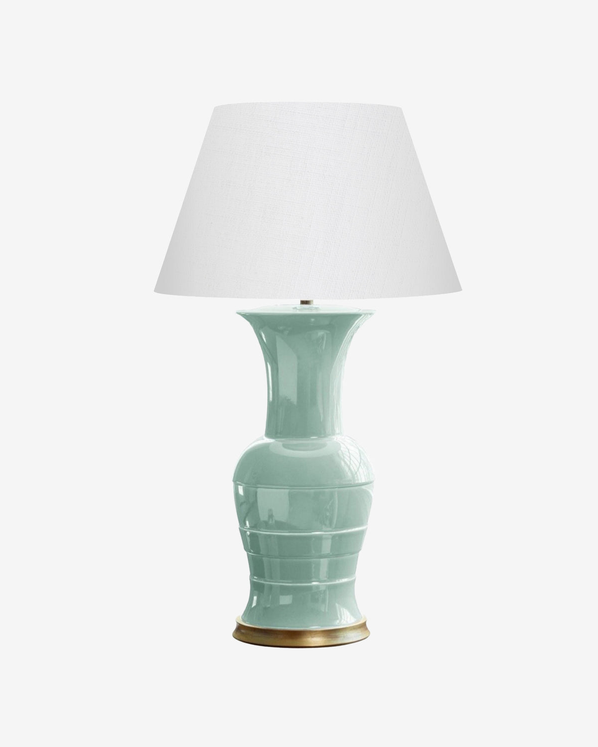 Blue Celadon on a Gold Stand with 18" Empire