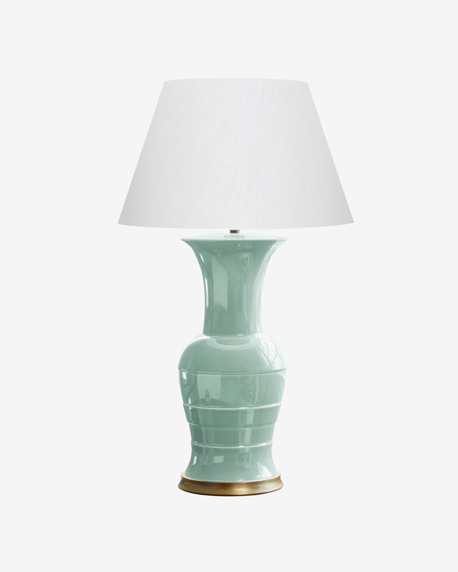 Blue Celadon on a Gold Stand with 18" Empire