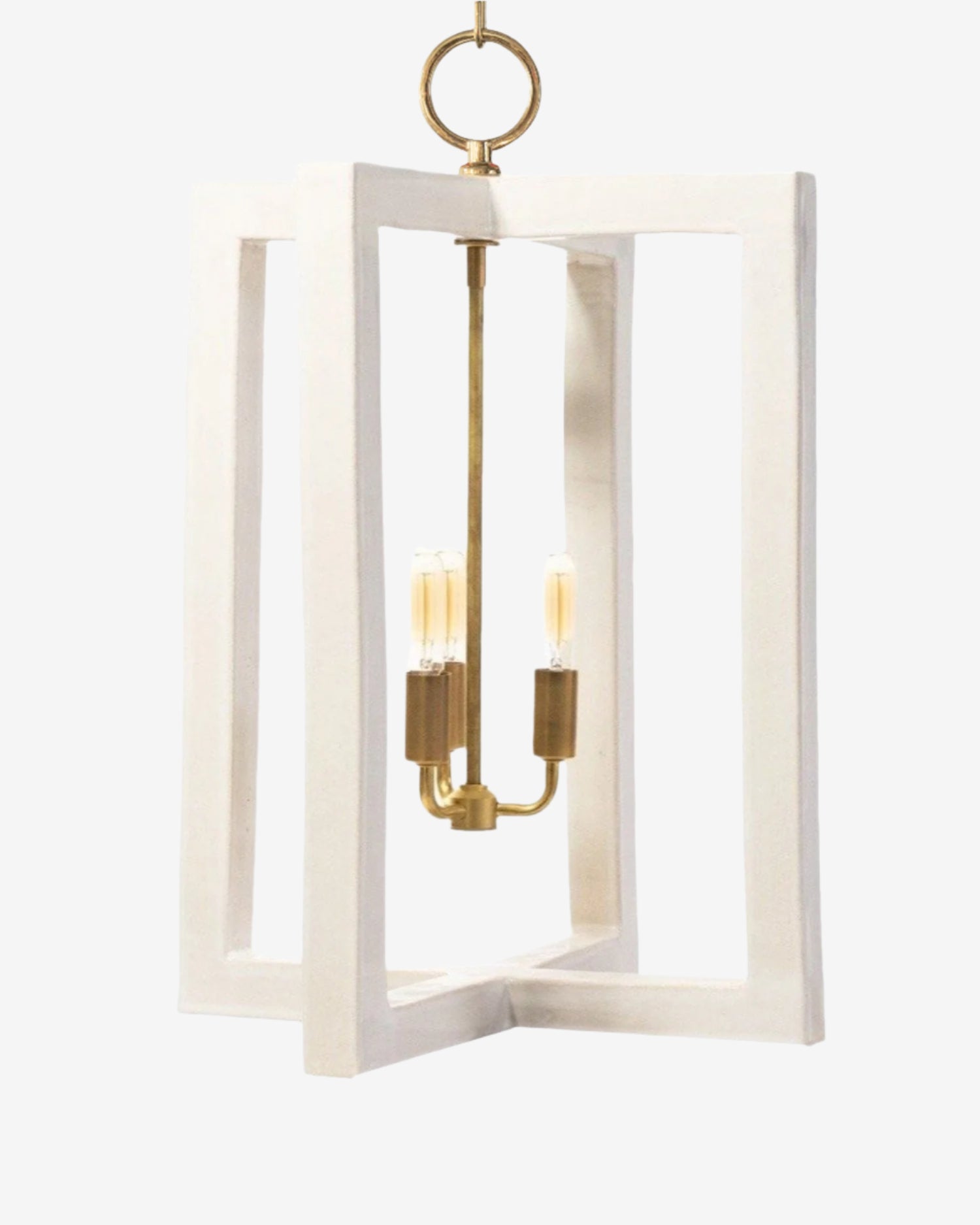 White with Polished Brass