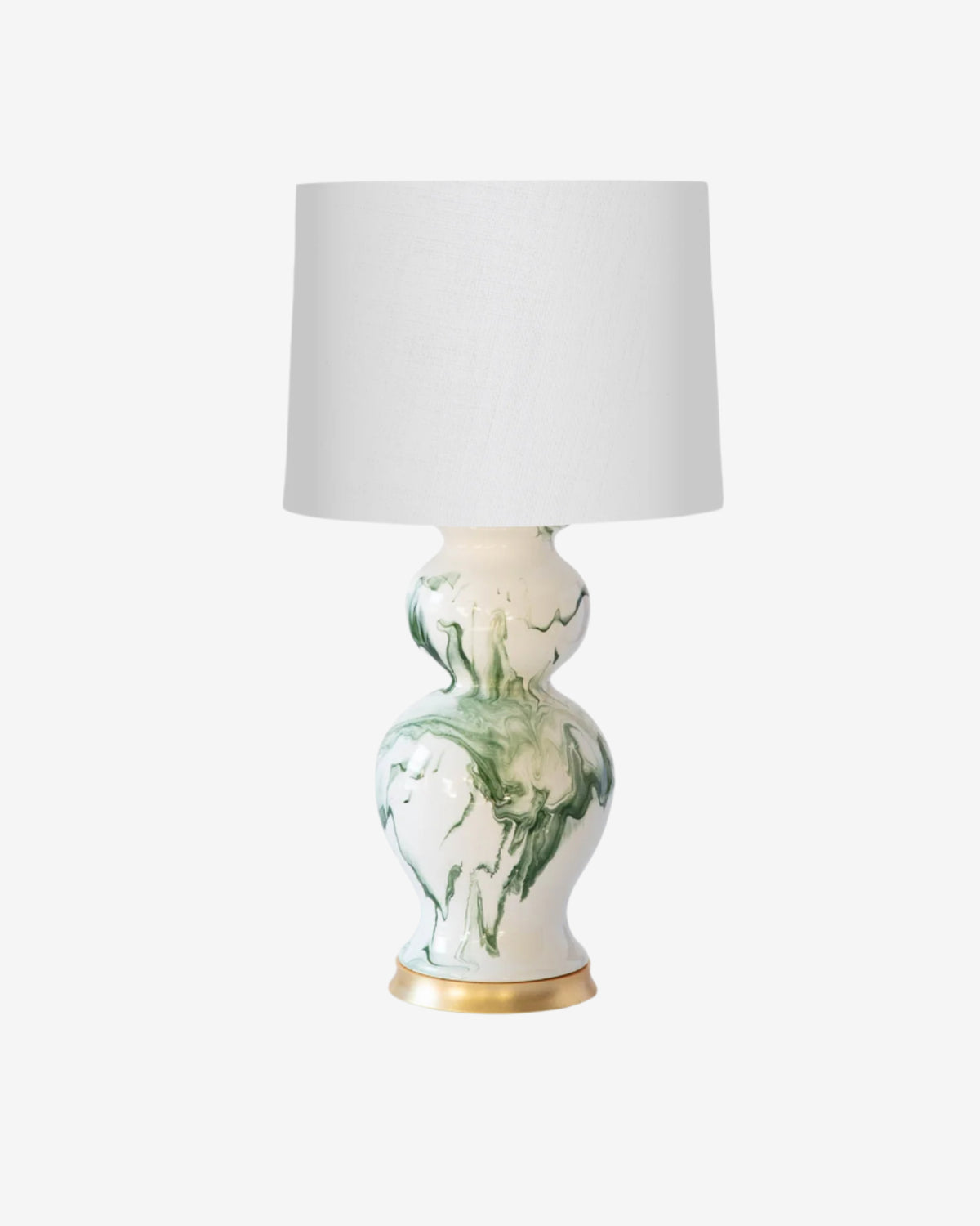 Marbleized Thyme on Gold Stand with 16" Drum