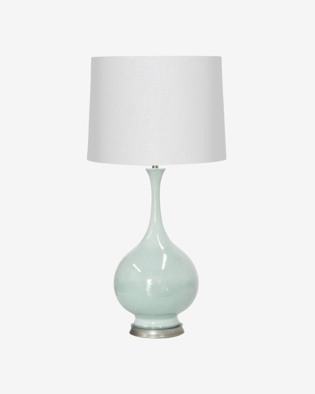 Blue Celadon on Warm Silver Stand with 18" Drum