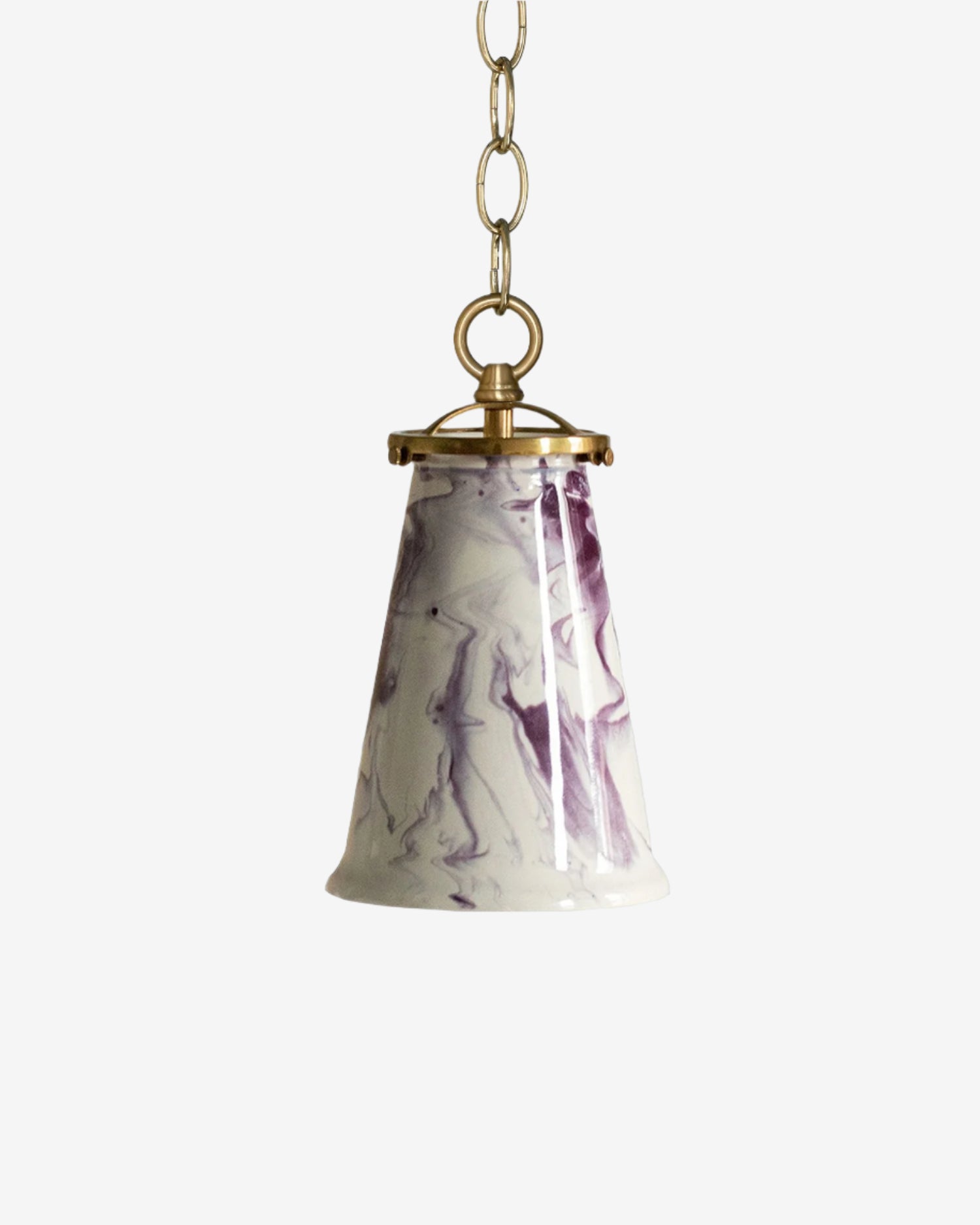 Marbleized Aubergine with Hewn Brass