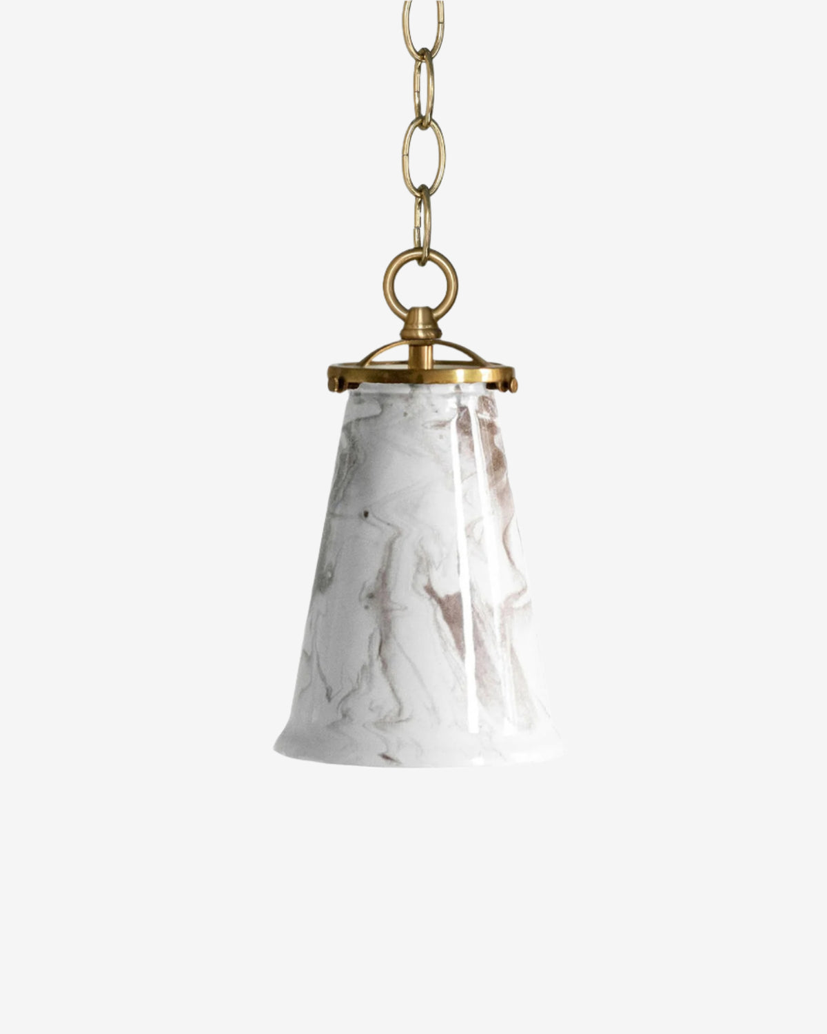 Marbleized Espresso with Hewn Brass