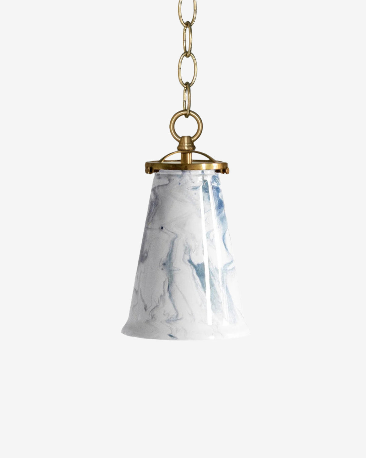 Marbleized Navy with Hewn Brass