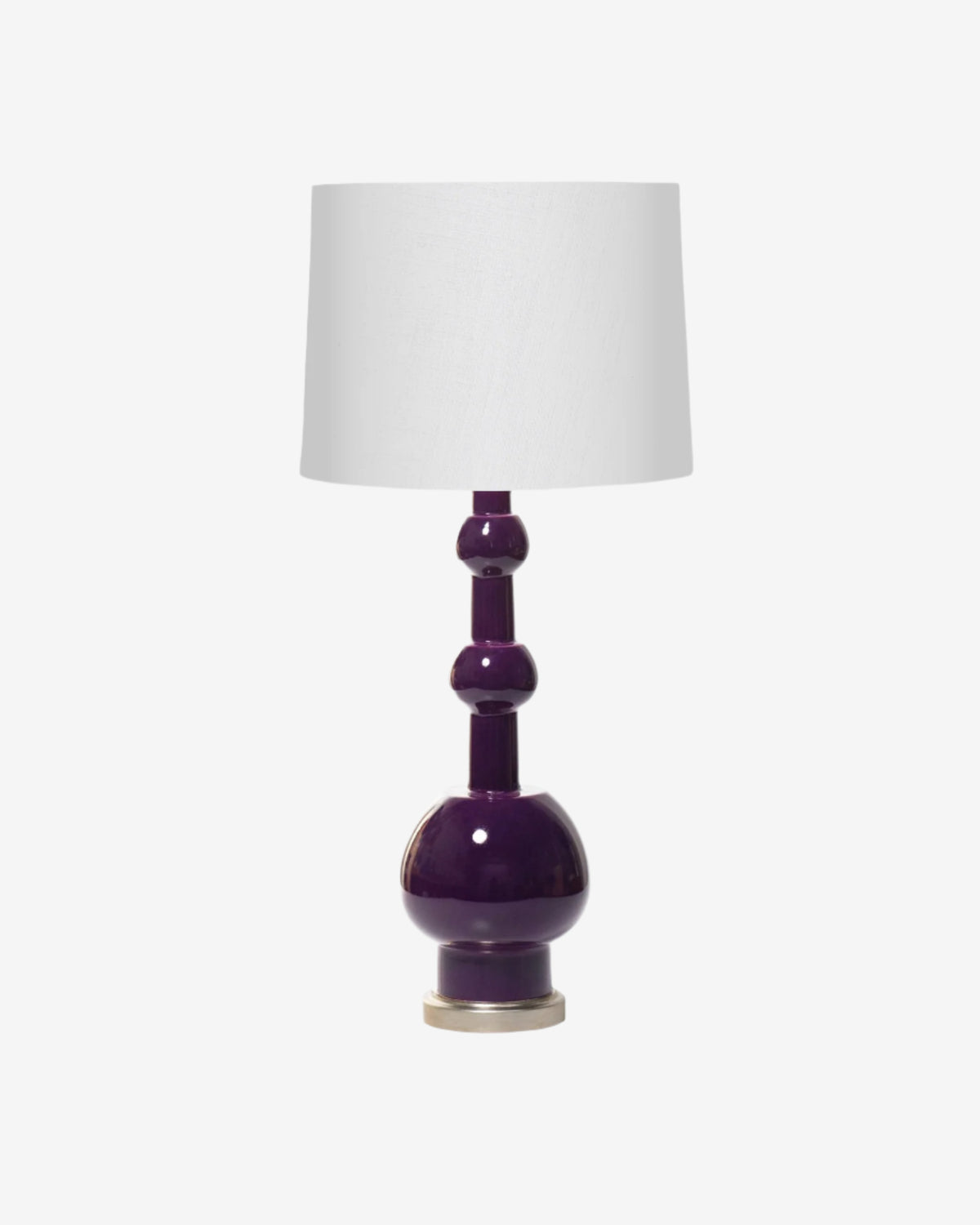 Aubergine on Warm Silver Stand with 14&quot; Drum