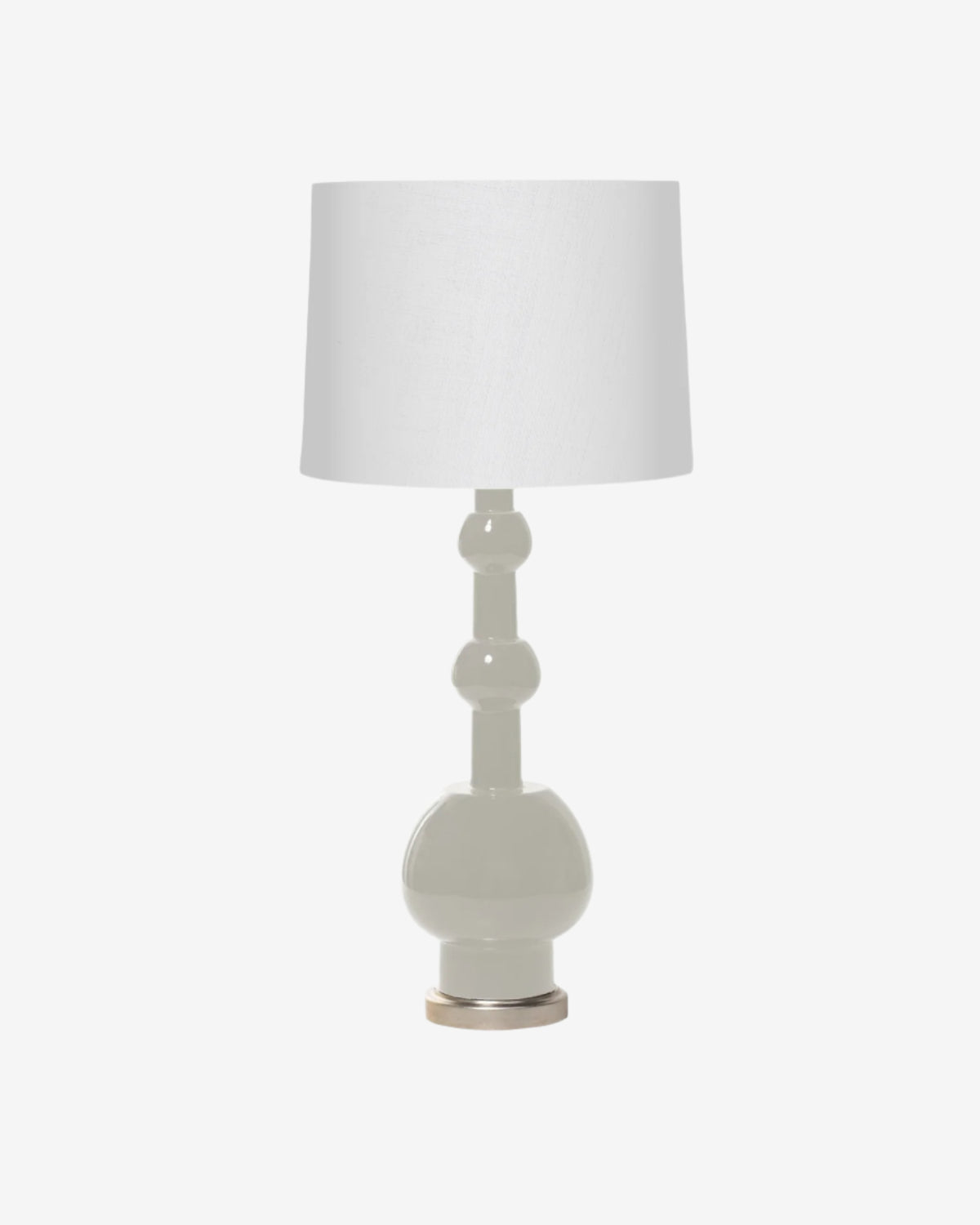 Greige on Warm Silver Stand with 14" Drum