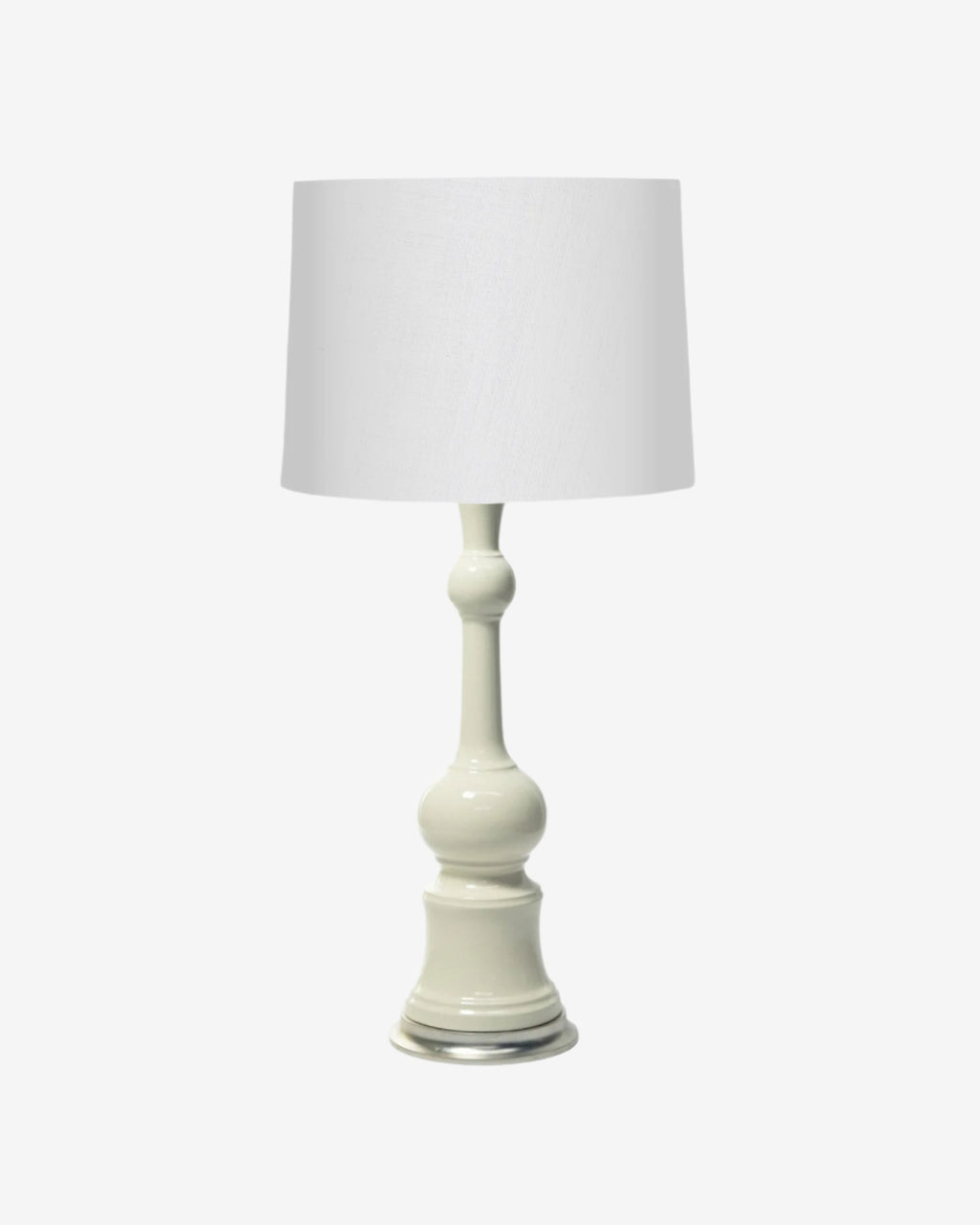 White Parchment on Warm Silver Stand with 14" Drum
