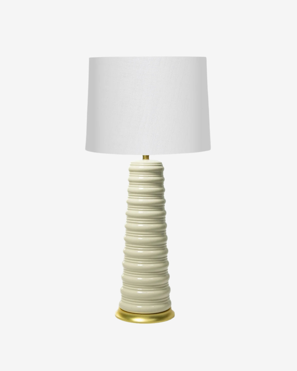 White Parchment on Gold Stand with 16" Drum