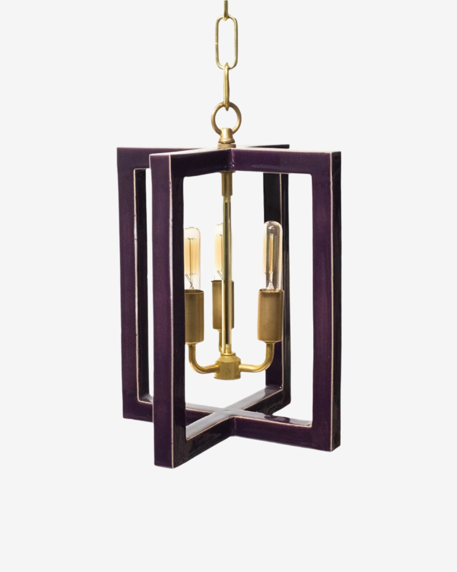 Aubergine with Polished Brass