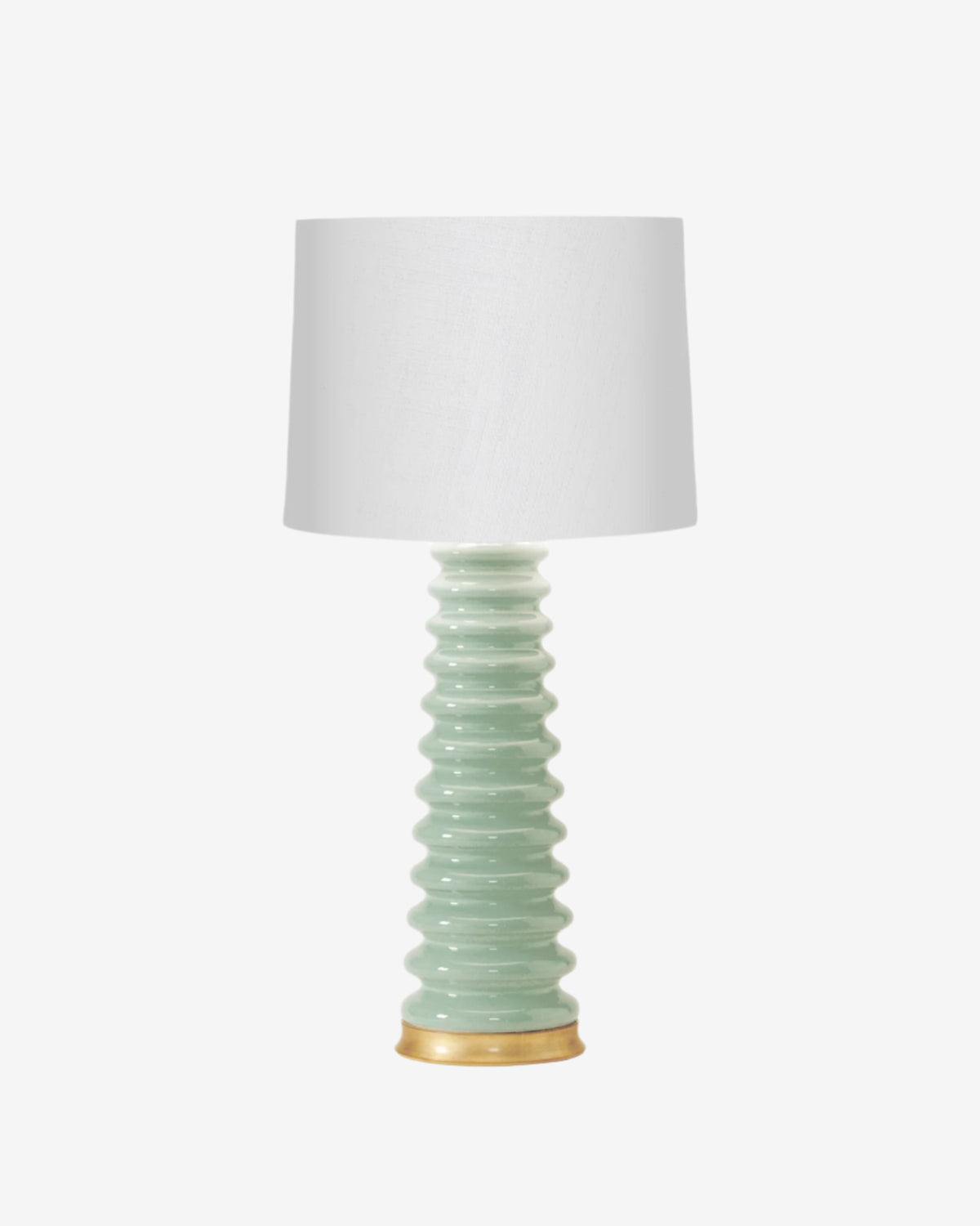 Blue Celadon on Gold Stand with 16" Drum