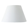 14” Off-White Linen Empire Shade - Brass